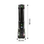 Sport si Outdoor - Camping - Articole solare camping - Lampi si lanterne camping - Lanterna LED cu zoom telescopic, P45, reincarcabila, 20W, 2000LM, IP43, afisaj baterie, 18x4.3 cm, negru - Infinity.ro