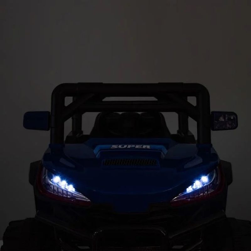 Jucarii, Copii si Bebe - Jucarii si jocuri - Jucarii de exterior - Masinute si vehicule pentru copii - Masina Electrica pentru copii, model Teren Off Road, 12V, 9 luni–3 ani, 30 kg, negru-bleu - Infinity.ro