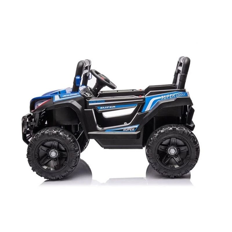 Jucarii, Copii si Bebe - Jucarii si jocuri - Jucarii de exterior - Masinute si vehicule pentru copii - Masina Electrica pentru copii, model Teren Off Road, 12V, 9 luni–3 ani, 30 kg, negru-bleu - Infinity.ro