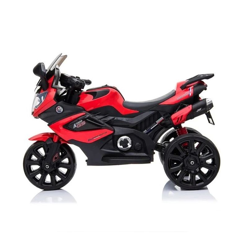 Jucarii, Copii si Bebe - Jucarii si jocuri - Jucarii de exterior - Masinute si vehicule pentru copii - Motocicleta Electrica, 6V cu Sunet, 3-8 ani, MP3, 25 kg, rosu cu negru - Infinity.ro