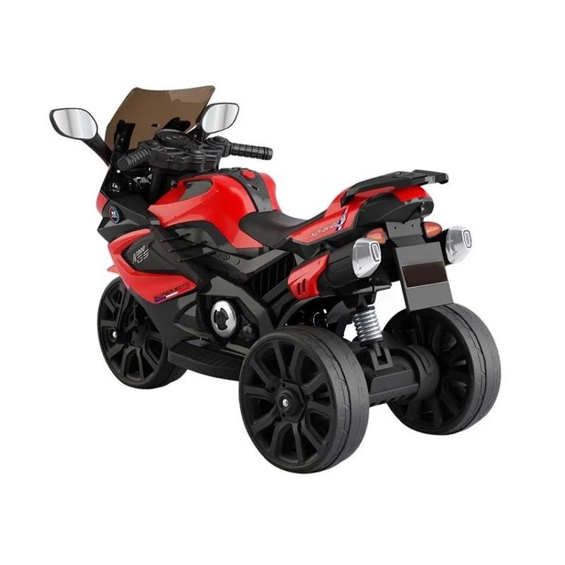 Jucarii, Copii si Bebe - Jucarii si jocuri - Jucarii de exterior - Masinute si vehicule pentru copii - Motocicleta Electrica, 6V cu Sunet, 3-8 ani, MP3, 25 kg, rosu cu negru - Infinity.ro