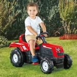 Jucarii, Copii si Bebe - Jucarii si jocuri - Jucarii de exterior - Masinute si vehicule pentru copii - Tractor pentru copii cu pedale, 3 ani+, 50 kg, 81.5x45x52cm, rosu - Infinity.ro