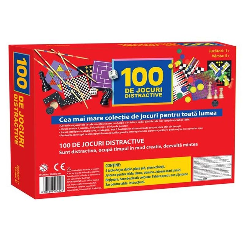 Jucarii, Copii si Bebe - Jucarii si jocuri - Jocuri si puzzle - Jocuri de societate - Joc de societate „100 de jocuri de distractive”, multicolor - Infinity.ro
