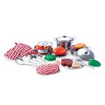 Jucarii, Copii si Bebe - Jucarii si jocuri - Jucarii de rol - Bucatarii copii - Set de joaca cu ustensile de bucatarie, 23 piese, din plastic, dimensiune 43x10x35cm, multicolor - Infinity.ro
