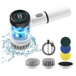 Market - Curatenie si intretinere casa - Produse menaj - Accesorii curatenie - Perie electrica rotativa pentru curat, Fara fir , 5 capete, 3 viteze, Incarcare USB, Rezistenta la apa - Infinity.ro