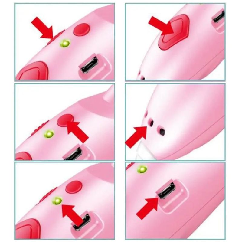 PC, gaming si accesorii - Imprimante, scanere & consumabile - Imprimare 3D - Creioane 3D - Set Creion Stilou 3D cu Filamente Multicolore de 1.75mm si incarcare USB, Roz - Infinity.ro