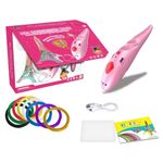 PC, gaming si accesorii - Imprimante, scanere & consumabile - Imprimare 3D - Creioane 3D - Set Creion Stilou 3D cu Filamente Multicolore de 1.75mm si incarcare USB, Roz - Infinity.ro