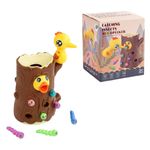 Jucarii, Copii si Bebe - Jucarii si jocuri - Jucarii & jocuri educative - Jucarii interactive - Joc de indemanare pentru copii de 3 ani+, cu magnet, hraneste puii de ciocanitoare, 14.5x10.5x19cm, multicolor - Infinity.ro