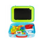 Jucarii, Copii si Bebe - Jucarii si jocuri - Jucarii & jocuri educative - Jocuri si jucarii educative - Tablita de desenat tip valiza, cu mozaic 2 in 1, roti zimtate si diferite accesorii, multicolor - Infinity.ro