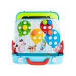Jucarii, Copii si Bebe - Jucarii si jocuri - Jucarii & jocuri educative - Jocuri si jucarii educative - Tablita de desenat tip valiza, cu mozaic 2 in 1, roti zimtate si diferite accesorii, multicolor - Infinity.ro