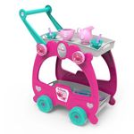 Jucarii, Copii si Bebe - Jucarii si jocuri - Jucarii de rol - Bucatarii copii - Set de joaca cu masa de servit cafea si accesorii, din plastic, dimensiuni 57x12x37.5cm, multicolor - Infinity.ro
