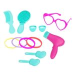 Jucarii, Copii si Bebe - Jucarii si jocuri - Jucarii de rol - Frumusete, bijuterii si accesorii fetite - Set de joaca valiza cu roti, cu 18 piese pentru coafor, din plastic, 24x12x36cm, multicolor - Infinity.ro