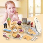Jucarii, Copii si Bebe - Jucarii si jocuri - Jucarii de rol - Bucatarii copii - Set de joaca aparat pentru vafe, cu ingrediente, lumina si sunet, copii 3+ ani, 50x6x38cm, multicolor - Infinity.ro