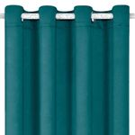 Casa si Gradina - Textile si covoare - Perdele si draperii - Draperii - Draperie decorativa, tip blackout - nu lasa lumina sa treaca, cu inele, 140x260 cm, turcoaz - Infinity.ro