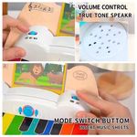 Jucarii, Copii si Bebe - Jucarii si jocuri - Jucarii de rol - Instrumente muzicale de jucarie - Pian interactiv pentru copii 1 an+, Magic Touch, din lemn, cu 3 partituri muzicale incluse, 17 x 25 x 31 cm, multicolor - Infinity.ro