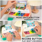 Jucarii, Copii si Bebe - Jucarii si jocuri - Jucarii de rol - Instrumente muzicale de jucarie - Pian interactiv pentru copii 1 an+, Magic Touch, din lemn, cu 3 partituri muzicale incluse, 17 x 25 x 31 cm, multicolor - Infinity.ro