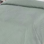 Casa si Gradina - Textile si covoare - Pături și cuverturi - Cuverturi - Cuvertura pentru pat dublu cu doua fete, cu model frunze, 160x230 cm, verde menta - Infinity.ro