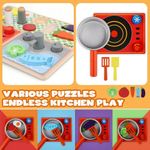 Jucarii, Copii si Bebe - Jucarii si jocuri - Jucarii & jocuri educative - Jucarii interactive - Joc de rol, bucatarie cu 15 accesorii de gatit din lemn, pentru copii 3 ani+, 22.4x30 cm, multicolor - Infinity.ro