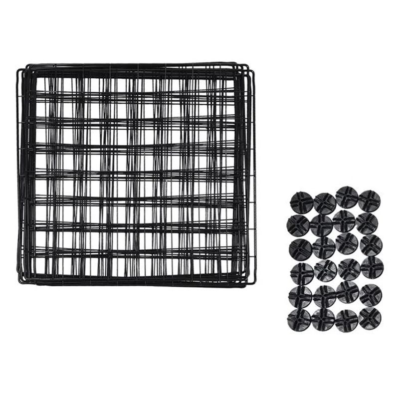 Petshop - Accesorii petshop - Culcusuri si custi - Tarcuri si colivii - Tarc pentru animale de companie, din metal, dimensiuni 36x6x36cm, negru - Infinity.ro