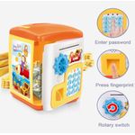 Jucarii, Copii si Bebe - Jucarii si jocuri - Jucarii & jocuri educative - Jucarii interactive - Pusculita electrica de jucarie pentru copii, cu sunete si lumini, 22.5x16x15.5cm, portocaliu-galben - Infinity.ro