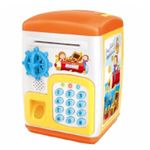 Jucarii, Copii si Bebe - Jucarii si jocuri - Jucarii & jocuri educative - Jucarii interactive - Pusculita electrica de jucarie pentru copii, cu sunete si lumini, 22.5x16x15.5cm, portocaliu-galben - Infinity.ro