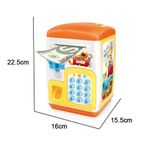 Jucarii, Copii si Bebe - Jucarii si jocuri - Jucarii & jocuri educative - Jucarii interactive - Pusculita electrica de jucarie pentru copii, cu sunete si lumini, 22.5x16x15.5cm, portocaliu-galben - Infinity.ro