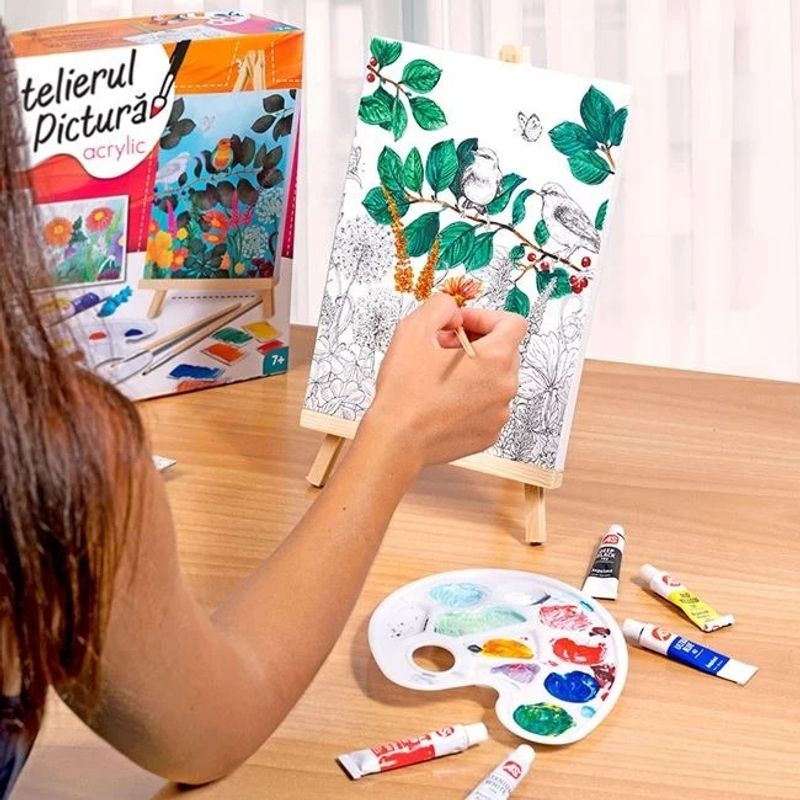 Jucarii, Copii si Bebe - Jucarii si jocuri - Jucarii & jocuri educative - Jocuri si jucarii educative - Set de Pictura Acrilica complet, 7ani+, 34x8x28 cm - Infinity.ro
