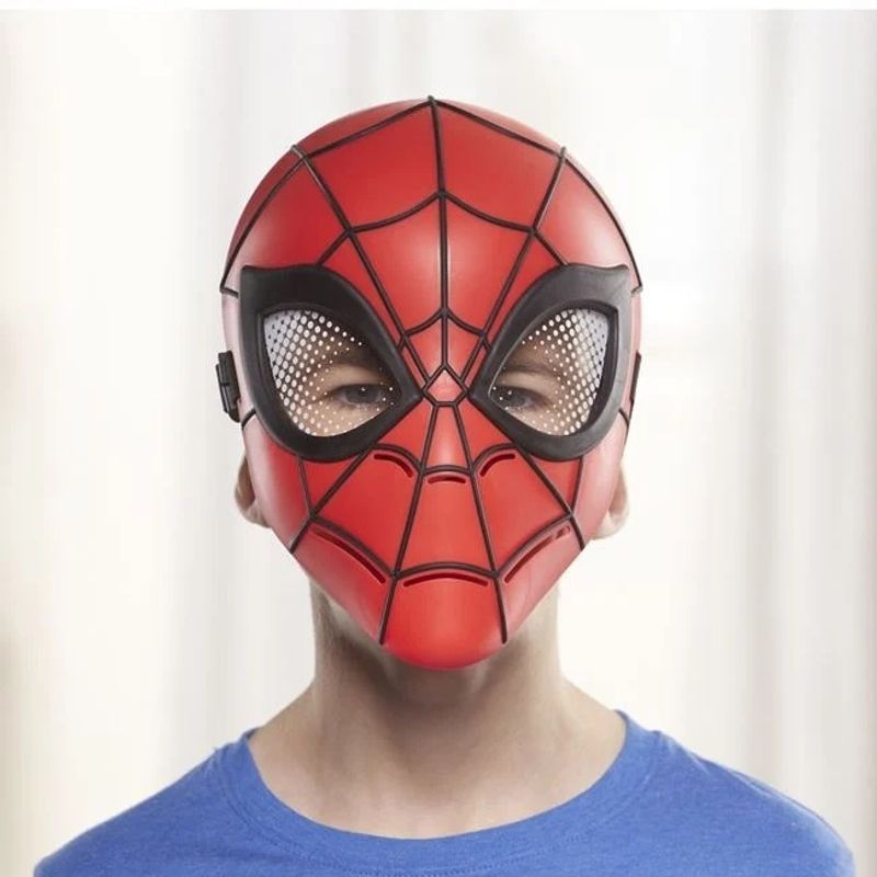 Jucarii, Copii si Bebe - Jucarii si jocuri - Jucarii de rol - Masti si costume copii - Masca Spiderman, cu banda elastica larga, 20x9x29cm, rosu - Infinity.ro