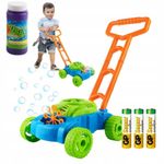 Jucarii, Copii si Bebe - Jucarii si jocuri - Jucarii & jocuri educative - Jucarii interactive - Aparat electric de facut baloane de sapun, forma masina de tuns iarba, 3 ani+, 29x28.5x15 cm, multicolor - Infinity.ro