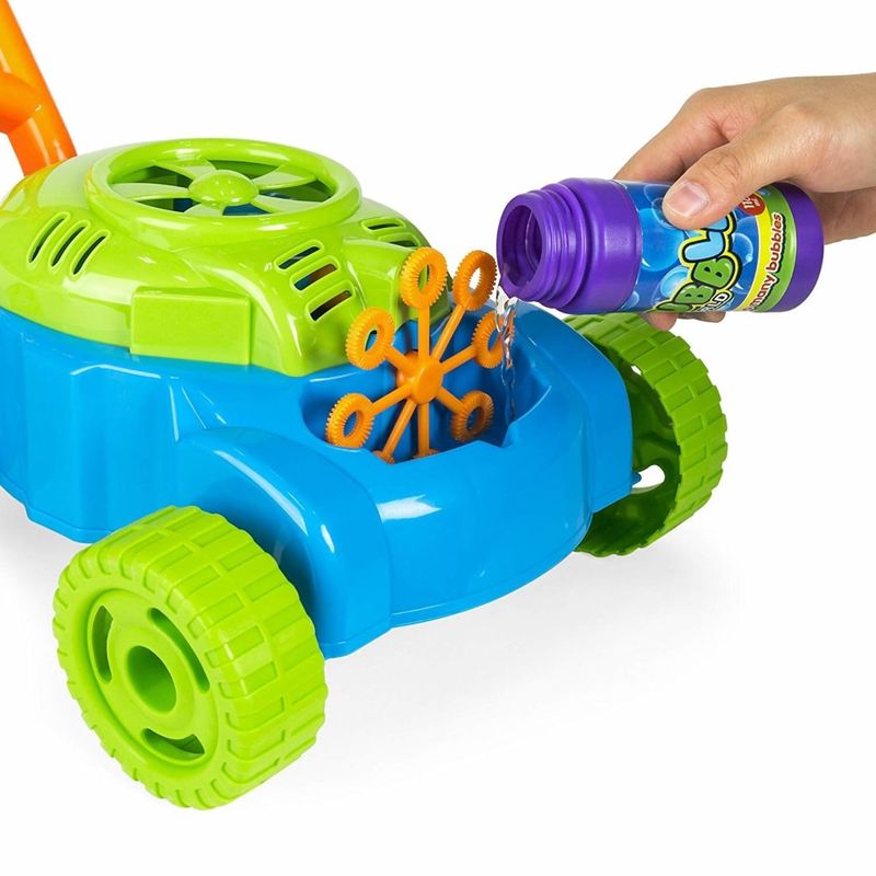 Jucarii, Copii si Bebe - Jucarii si jocuri - Jucarii & jocuri educative - Jucarii interactive - Aparat electric de facut baloane de sapun, forma masina de tuns iarba, 3 ani+, 29x28.5x15 cm, multicolor - Infinity.ro