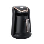 Electronice si Electrocasnice - Electrocasnice bucatarie - Preparare bauturi - Fierbatoare de apa - Cana Electrica pentru Cafea sau Ceai, R103, 600W, 300ml, Negru cu insertii aurii - Infinity.ro