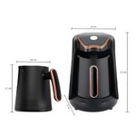 Electronice si Electrocasnice - Electrocasnice bucatarie - Preparare bauturi - Fierbatoare de apa - Cana Electrica pentru Cafea sau Ceai, R103, 600W, 300ml, Negru cu insertii aurii - Infinity.ro