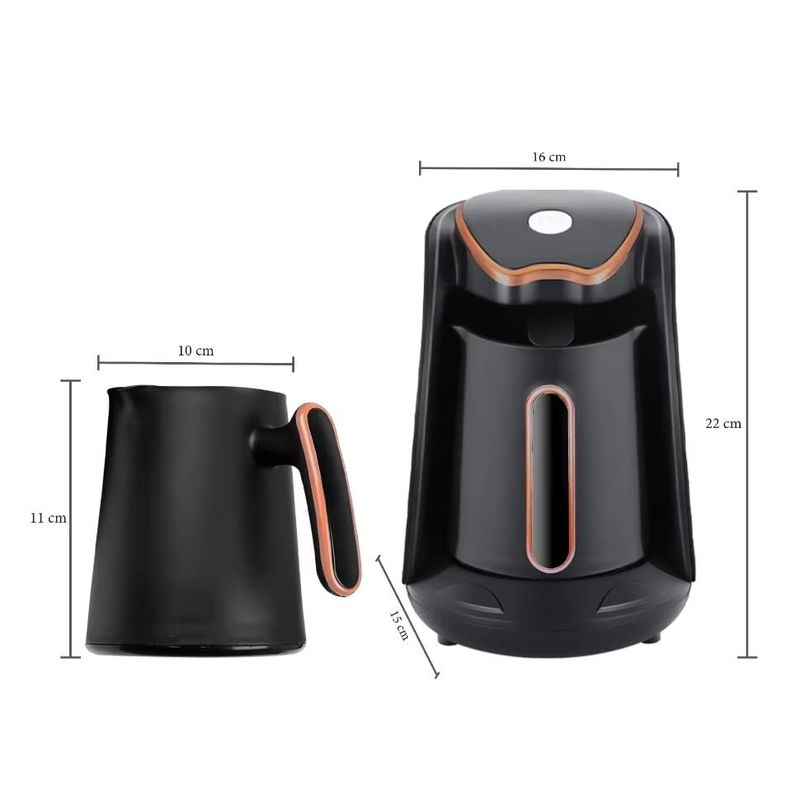 Electronice si Electrocasnice - Electrocasnice bucatarie - Preparare bauturi - Fierbatoare de apa - Cana Electrica pentru Cafea sau Ceai, R103, 600W, 300ml, Negru cu insertii aurii - Infinity.ro