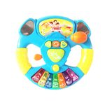 Jucarii, Copii si Bebe - Jucarii si jocuri - Jucarii & jocuri educative - Jucarii interactive - Volan de jucarie simulator vehicul albastru salamandra kids® - Infinity.ro