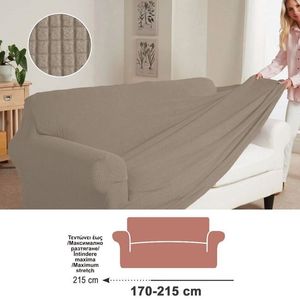 Husa elastica pentru canapea cu trei locuri, potrivita pentru canapea cu brate, 170 - 215 cm,