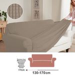Casa si Gradina - Textile si covoare - Lenjerii de pat - Huse pilote - Husa elastica pentru canapea cu doua locuri, potrivita pentru canapea cu brate, 130 - 170 cm, bej - Infinity.ro