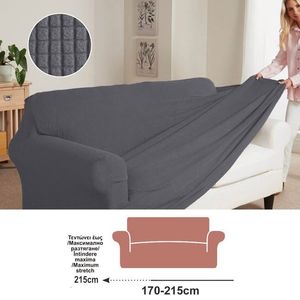 Husa elastica pentru canapea cu trei locuri, potrivita pentru canapea cu brate, 170 - 215 cm,