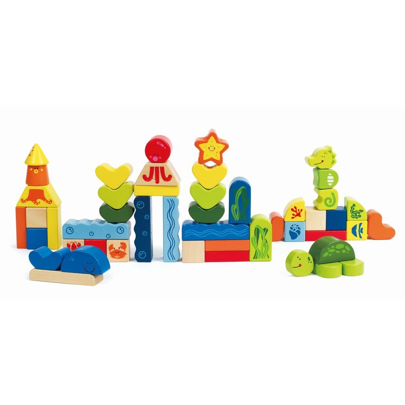 Jucarii, Copii si Bebe - Jucarii si jocuri - Jucarii bebelusi - Jucarii interactive bebelusi - Hape blocuri viata marina - Infinity.ro