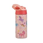 Casa si Gradina - Bucatarie si vesela - Accesorii bar - Termosuri si Cani termos - Sticla Izoterma pentru Copii Pop-Up, cu Unicorni, 500ml, Otel Inoxidabil, roz - Infinity.ro