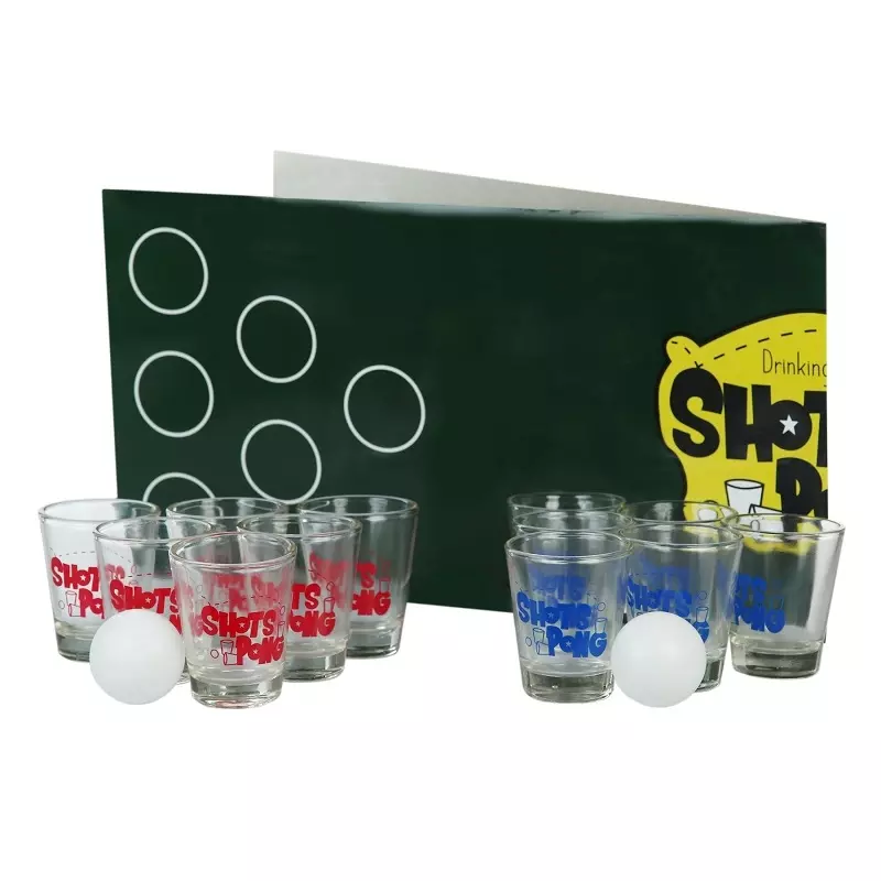 Jucarii, Copii si Bebe - Jucarii si jocuri - Jocuri si puzzle - Jocuri de societate - Joc pentru adulti, de petrecere Shots Pong, 12 shooturi, Gonga® Verde - Infinity.ro