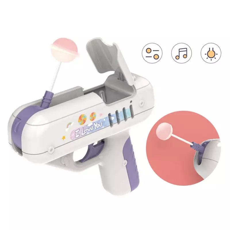 Jucarii, Copii si Bebe - Jucarii si jocuri - Jucarii & jocuri educative - Jucarii interactive - Pistol de jucarie pentru acadele surpriza, Lollipop, Gonga® Multicolor - Infinity.ro