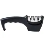 Casa si Gradina - Bucatarie si vesela - Ustensile bucatarie - Ascutitoare cutite - Aparat pentru ascutit cutite, 3 in 1, Gonga® Negru - Infinity.ro