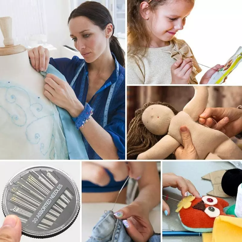 Electronice si Electrocasnice - Ingrijirea tesaturilor - Accesorii masini de cusut - Set 200 de elemente pentru cusut, multicolor, Gonga® Multicolor - Infinity.ro