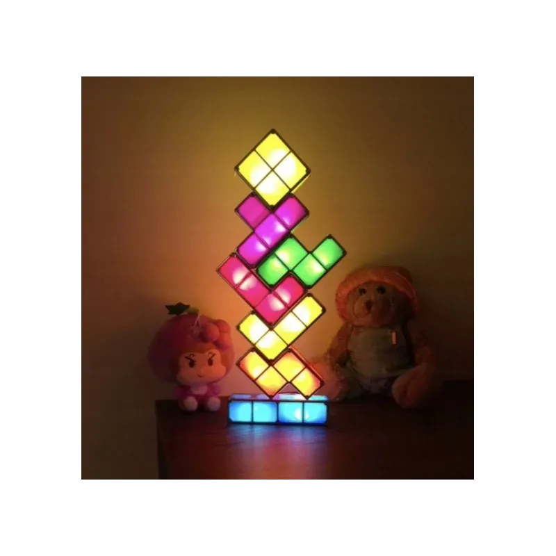 Casa si Gradina - Corpuri si surse de iluminat - Veioze si lampi - Lampi de veghe copii - Lampa de veghe model Tetris, modulara, Gonga® Multicolor - Infinity.ro