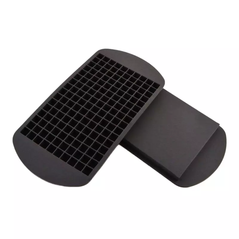 Casa si Gradina - Bucatarie si vesela - Accesorii bar - Forme cuburi de gheata - Forma pentru gheata din silicon, capacitate 160 de cuburi, Gonga® Negru - Infinity.ro