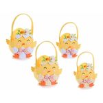 Casa si Gradina - Decoratiuni - Decoratiuni de sezon - Set 4 gentute Puisori Paste 16x9x24 cm, 12.5x8x19 cm - Infinity.ro
