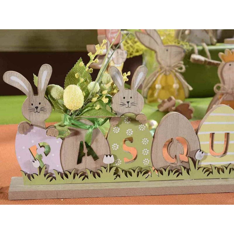 Casa si Gradina - Decoratiuni - Decoratiuni de sezon - Set 2 decoratiuni Paste din lemn 9x38 cm - Infinity.ro