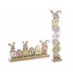 Casa si Gradina - Decoratiuni - Decoratiuni de sezon - Set 2 decoratiuni Paste din lemn 9x38 cm - Infinity.ro