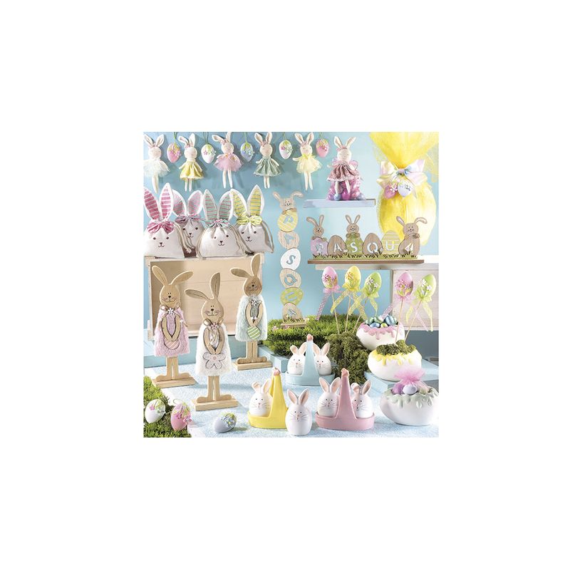 Casa si Gradina - Decoratiuni - Decoratiuni de sezon - Set 2 decoratiuni Paste din lemn 9x38 cm - Infinity.ro