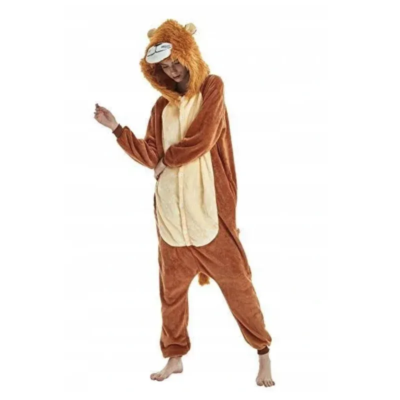 Fashion, accesorii si bijuterii - Femei - Lenjerie si pijamale femei - Pijamale femei - Pijama intreaga pentru adulti, Gonga®, S, Maro - Infinity.ro